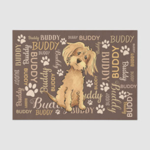 Personalized Brown Dog Tissue Paper