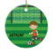 Personalized Brown Haired Soccer Boy Christmas