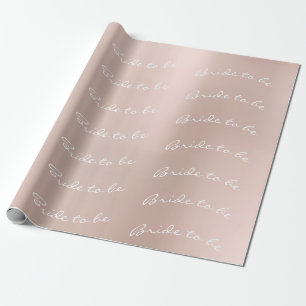 Personalized Brush Bride to be Blush Pink Wrapping Paper