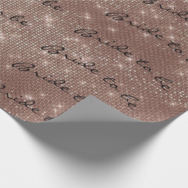 Personalized Brush Bride to be Blush Pink Wrapping Paper (Corner)
