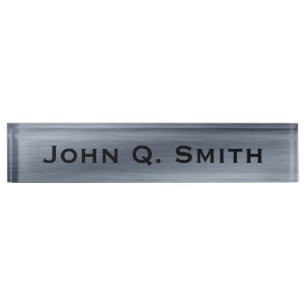 Personalized Brushed Steel Nameplate