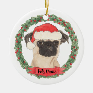 Personalized Brussels Griffon Christmas Ceramic Ornament