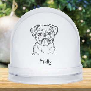 Personalized Brussels Griffon Dog Christmas Snowglobe