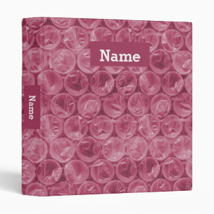 Personalized bubble wrap binder
