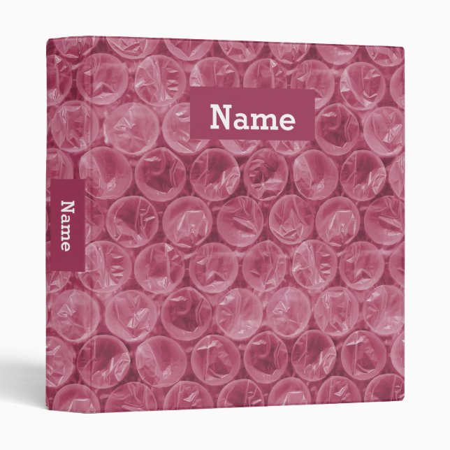 Personalized bubble wrap binder (Front/Spine)