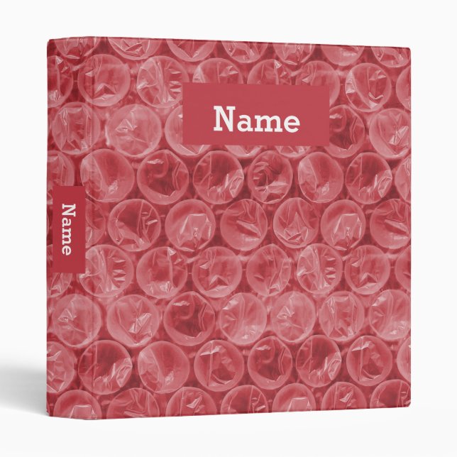 Personalized bubble wrap binder (Front/Spine)