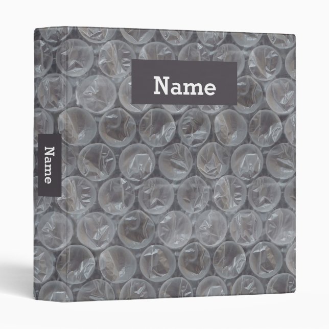 Personalized bubble wrap binder (Front/Spine)