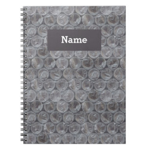 Personalized bubble wrap notebook