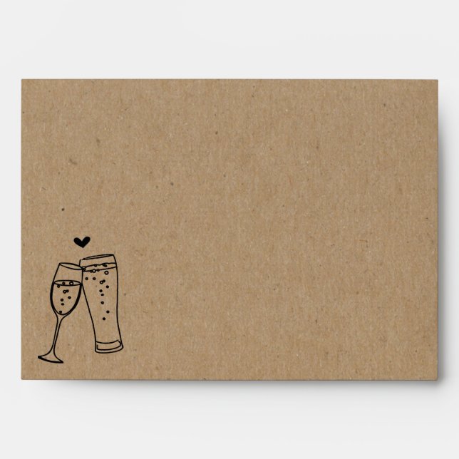 Personalized Bubbles & Brews Toast Brewery Envelope (Front)