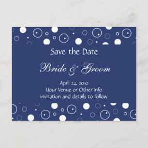Personalized Bubbles Save the Date Announcement Postcard