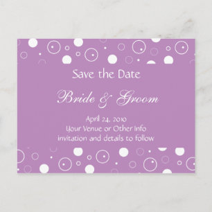 Personalized Bubbles Save the Date Announcement Postcard