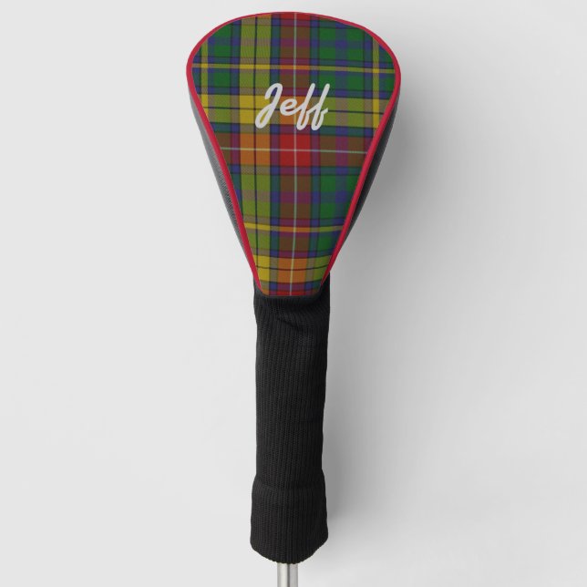 Personalized Buchanan Tartan Plaid Driver Cover (Front)