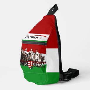Personalized Budapest Heroes Hungarian Flag Sling Bag