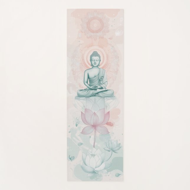 Personalized Buddha Yoga Mat for Peaceful Practice (Front)