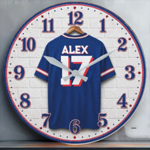 Personalized Buffalo Football Jersey Large Clock