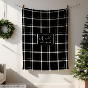 Personalized Buffalo Plaid Blanket in Trendy Colou