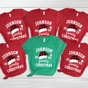 Personalized Buffalo Plaid Custom Matching Family T-Shirt