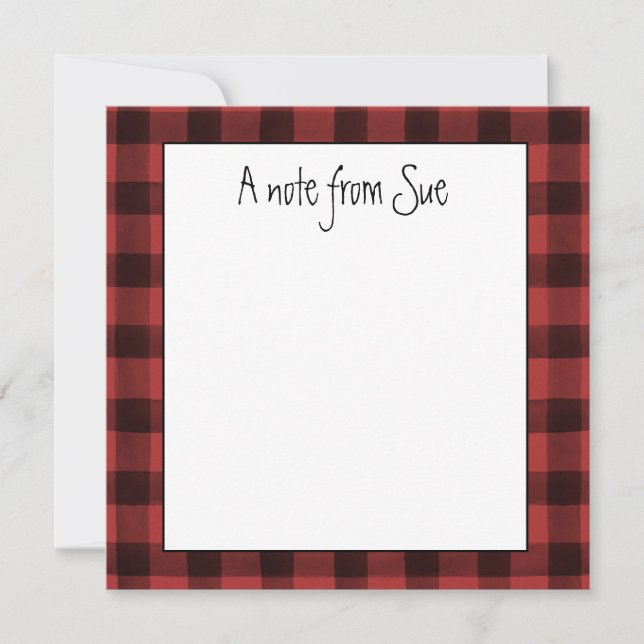 Personalized Buffalo Plaid Holiday Card (Front)