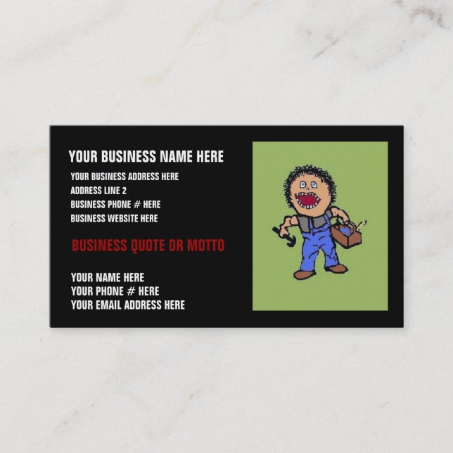 Personalized Builder Business Card (Front)