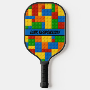 Personalized Building Blocks Dink Responsibly 2 Pickleball Paddle
