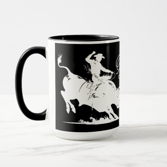 Personalized Bull Rider Rodeo 2 Mug (Left)