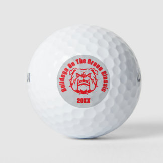 Personalized Bulldog Mascot Golf Tournament  Balls