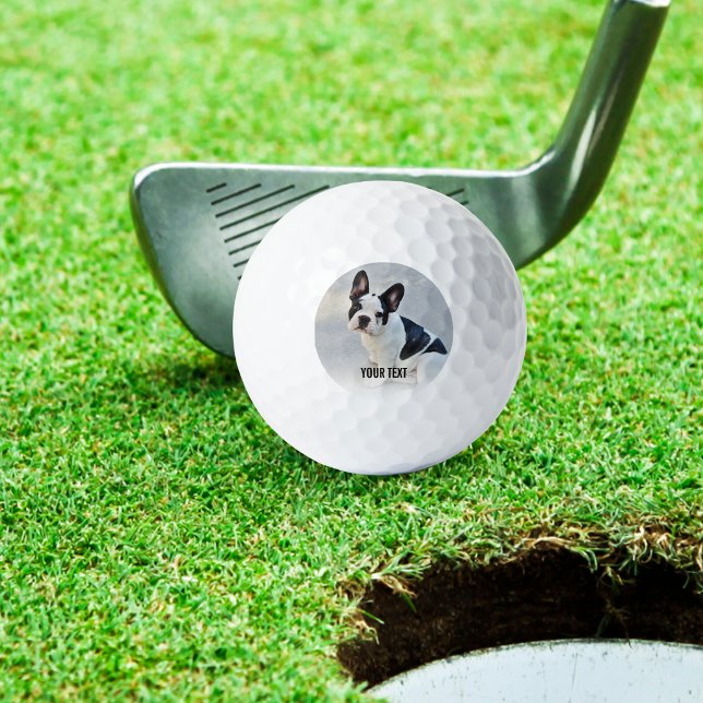 Personalized Bulldog Photo and Bulldog Name Golf Balls (Creator Uploaded)