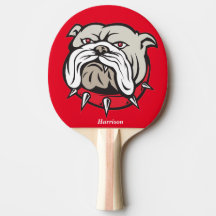 Personalized Bulldog Ping Pong Paddle