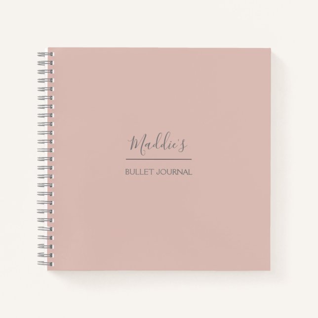 Personalized Bullet Journal | Blush | Dotted (Front)