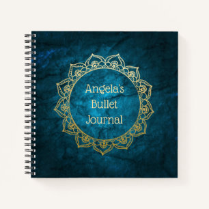 Personalized Bullet Journal Gold Mandala
