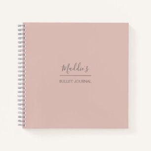 Personalized Bullet Journal   Pink   Dotted
