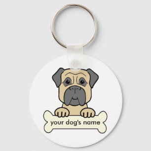 Personalized Bullmastiff Keychain