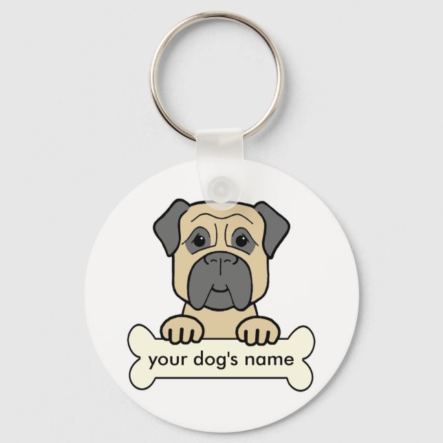 Personalized Bullmastiff Keychain (Front)