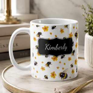 Personalized Bumble Bee Coffee Mug