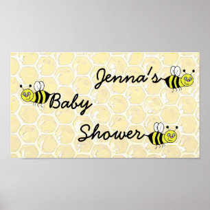 Personalized Bumblebee Baby Shower Poster