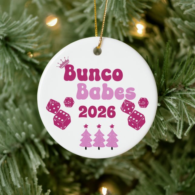 Personalized Bunco Babe Annual Ornament (Tree)
