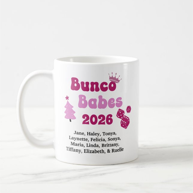 Personalized Bunco Babe  Coffee Mug (Left)