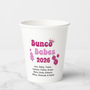Personalized Bunco Babe Paper Cups