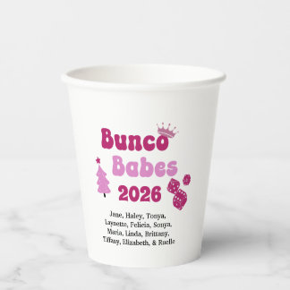 Personalized Bunco Babe Paper Cups