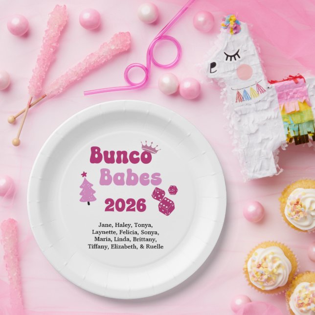 Personalized Bunco Babe  Paper Plate (Party)