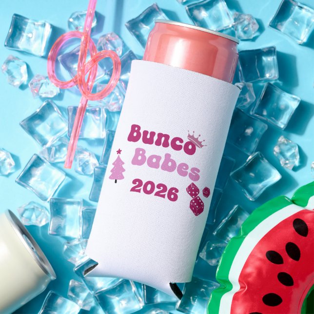 Personalized Bunco Babe  Seltzer Can Cooler (In Situ Summer)