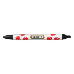 personalized bunco dice black ink pen