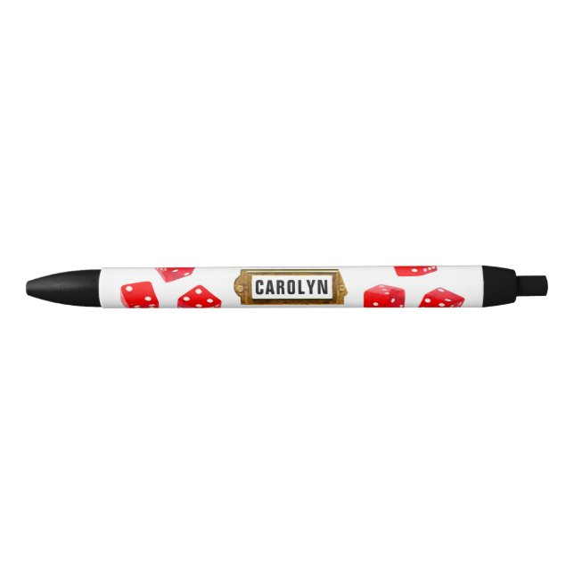 personalized bunco dice black ink pen (Front)