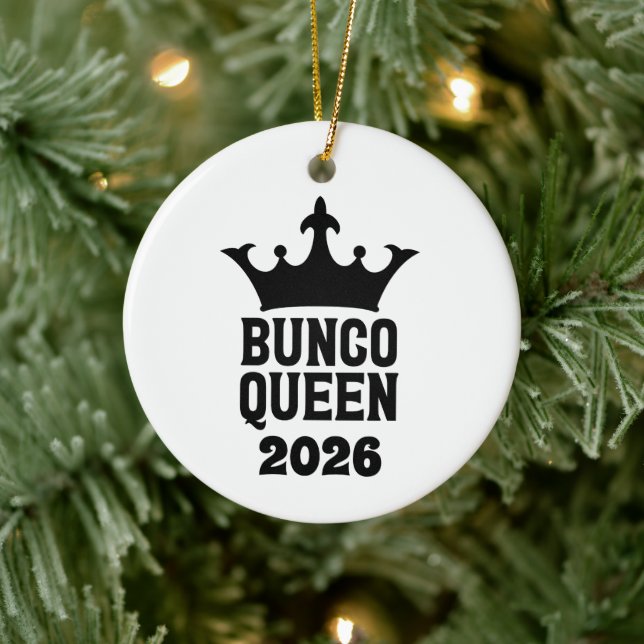 Personalized Bunco Queen Ornament (Tree)