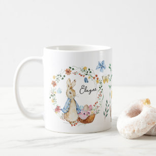 Personalized Bunny Easter Watercolor Coffee Mug