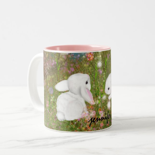 Personalized Bunny Mug (Front Left)