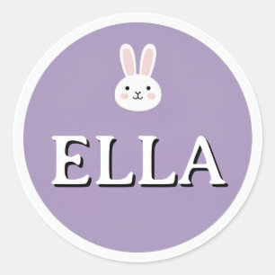 Personalized Bunny Name Sticker – Cute Design 