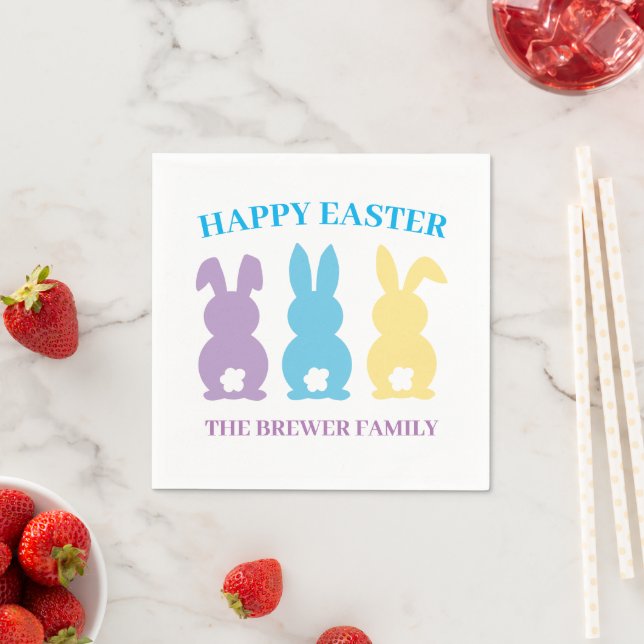 Personalized Bunny Paper Napkin (Insitu)