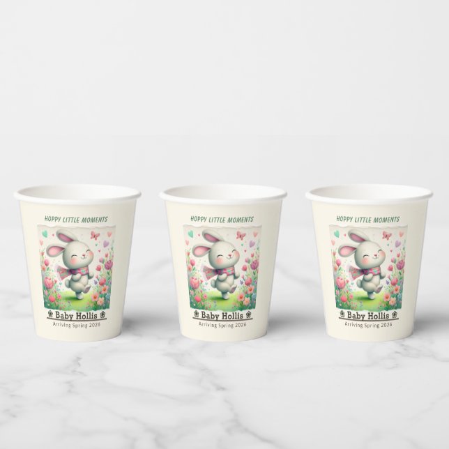 Personalized Bunny Paper Party Cups  (Multi)