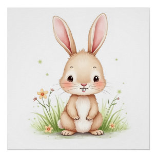 Personalized bunny poster -